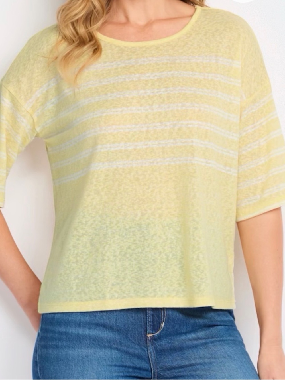 NWT Bobeau drop shoulder elbow slv top size M